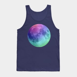 Rainbow Detailed Full Moon Tee Tank Top